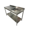 Mesa de Trabajo con Poceta en Acero Inoxidable