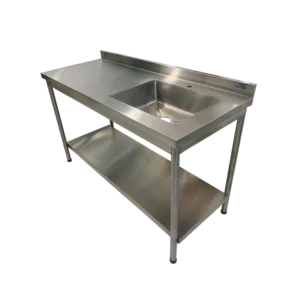 Mesa de Trabajo con Poceta en Acero Inoxidable